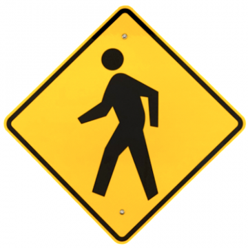 MUTCD W11-2 36" Crosswalk Sign